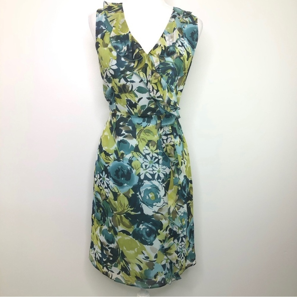 Pendleton Floral Dress - Blue and Green